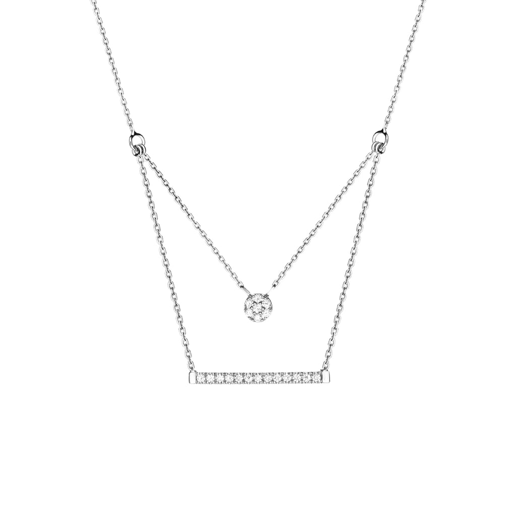 Luciella Double Layer Diamond Necklace (P2011140013)