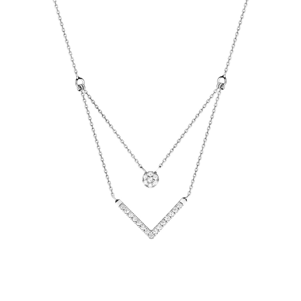 Micaela Double Layer Diamond Necklace (P2011190014)