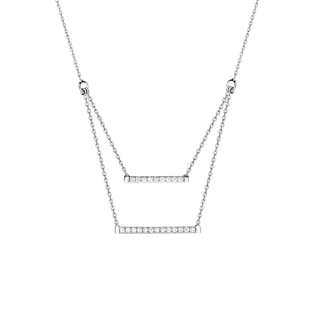 Nicola Double Layer Diamond Necklace (P2011140014)